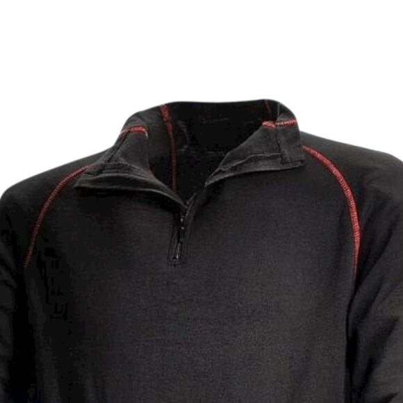 Red Wing Shoes Shirt Mens 2XL Black Quarter Zip FR Base Layer Workwear RW 69004 - Picture 3 of 12